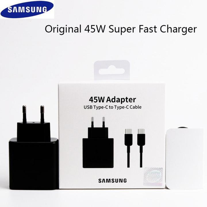 Samsung S20 S22 Ultra 45W Original Super Fast 3.0 Charger PD Quick Charge Adapter Type C For Galaxy S22/S22+/S22 5G/S22+ 5G/S22 Ultra 5G S21/S21+/S21 5G/S21+ 5G/S21 Ultra 5G/S21 FE 5G Note 20/Note 20 5G/Note 20 Ultra/Note 20 Ultra 5G/ Note Z Flip/Z Flip3