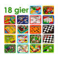 New Educational 18 in 1 Magnetic Board Game Set For Kids 2 to 4 Player Games 20cm Board - Multicolor. 
