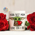 Yoda Best Mom Mug, Best Mom Ever Gift, Baby Yoda Coffee Mug, Funny Gift for Mom, Funny Mom Birthday Card, cccccWorld's Best Mom Gift, Mom Mugs Mother day gift Mother day special gift. 