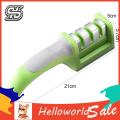 HelloWorld Kitchen Sharpener 3 Stage Slots Chopper Scissors Sharpening Stone. 