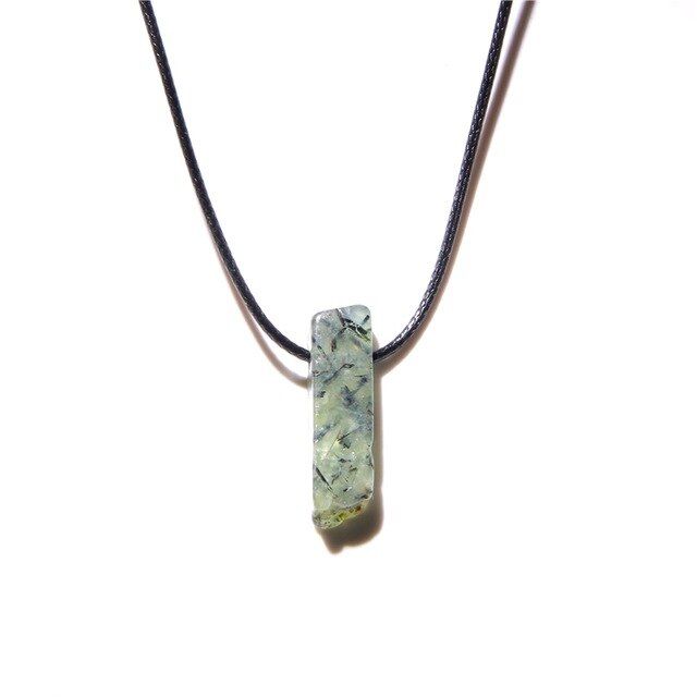Raw Stone Quartz Crystal Necklace Pendants Women Men Boho Vintage Stone Bullet Healing Necklace For Women Jewelry