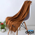 fashion all season women scarf thin shawls and wraps lady solid female hijab stoles long cashmere pashmina foulard head scarves brown Plain Cotton Silk  Mix Stole Scarf For Women girls length 2.15 meter. 
