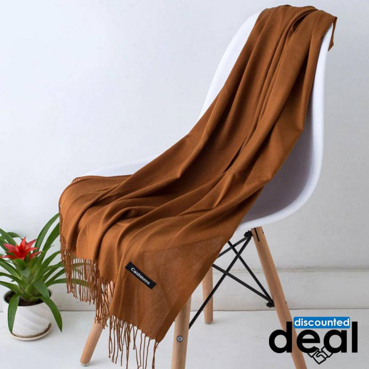 fashion all season women scarf thin shawls and wraps lady solid female hijab stoles long cashmere pashmina foulard head scarves brown Plain Cotton Silk  Mix Stole Scarf For Women girls length 2.15 meter