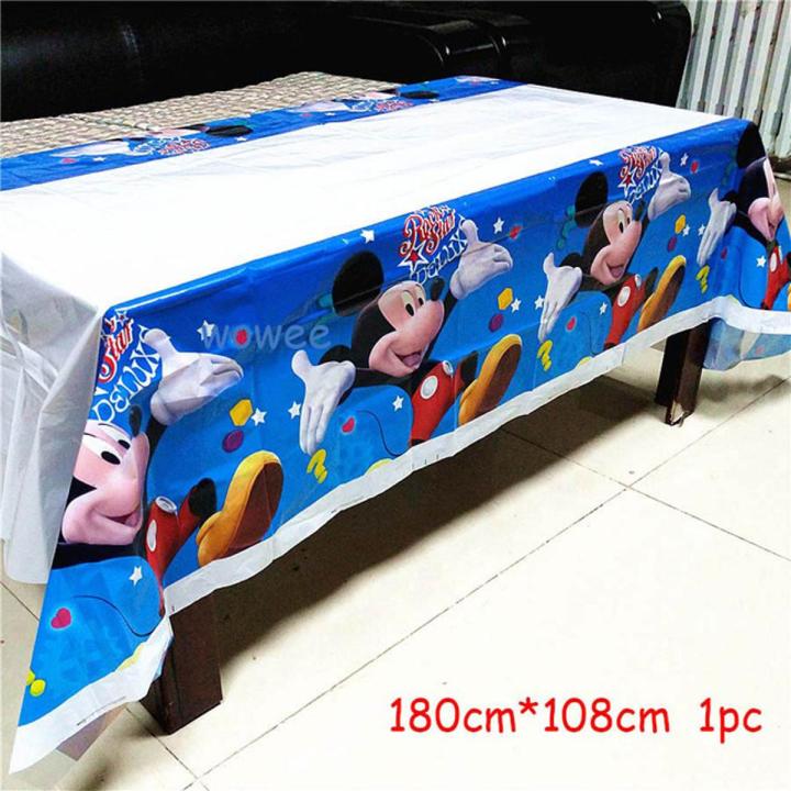 Mickey Mouse Table Cover For Birthday Party Supplies, Decorations and Celebrations