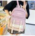 4pcs kawai Cute Aesthetic Backpack Set Large Kawaii Japanese Style College Laptop Bookbag Preppy Backpack. 