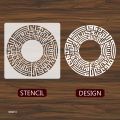 Hasbi Allah Ho Calligraphy Islamic Reusable Stencil for Canvas and wall painting.ID# 4212. 