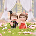 Couple Miniature Exquisite Detail Compact Delicate Couple Statue. 