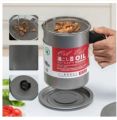 Oil Filter Pot Oil Strainer Pot Stainless Steel Grease Strainer Oil Storage Pot Oil Container Stainless Steel Oiler Tank Container Grease Keeper with Filter Dust Lid Non slip Handle for Frying Oil and Cooking Grease. 