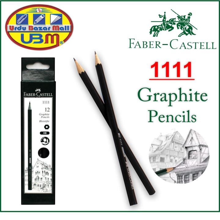 Faber_Castell Graphite Pencils HB #1111 Lead Pencil - Sketch Pencil ( 12 Pcs )