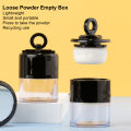Loose Powder Empty Box Mini Portable Empty Makeup Powder Container With Flocking Puff. 
