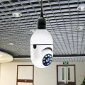 Light Bulb Secure Cameras 2K 720P for Home Outdoors Wifi IP Night Vision Surveillance Camera with E27 Socket - white. 