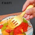 Stainless Steel Fork Spoon Set Mini Stainless Steel Baby Spoon Fork Set for Dessert Tea Soup Kitchen Utensils Polished Cutlery Set. 