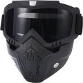 Detachable Bike Face Mask Goggles Stylish Design. 