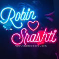 Customized NEON Sign plate - Name Plate - 4 Letters Alphabets. 