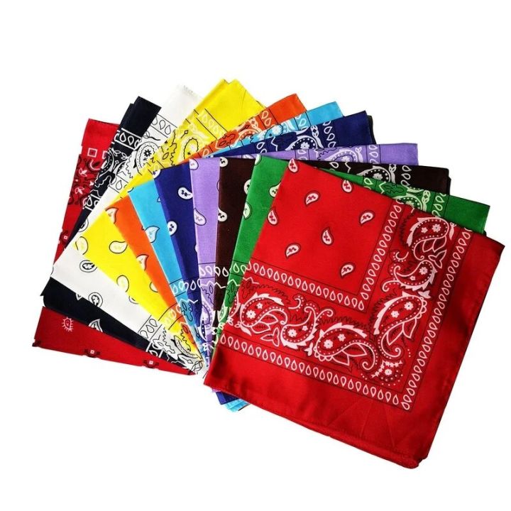 Square Paisley Bandanas Headbands For Women Men Fashion Fabric Ride Mask Hip Hop Hairbands Sport Head Bands Scarfs Accessories