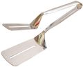 Stainless Steel Handy Flipper-Flipping Burgers, Eggs, Steakand Pancakes Food Tongs Spatula Tongs. 
