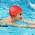 【Footprint】 Swimming Cap, Silicone Swim Cap For Women Men, Durable Non-Slip Waterproof Swim Cap Protect Ears, Long Hair For Adults, Older Kids, Boys And Girls. 
