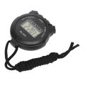 Digital Sport Stopwatch Timer, Black Sports Stopwatch Waterproof Alarm Clock Function Easy To Read Multifunction for Racing for Swimming for Judging. 