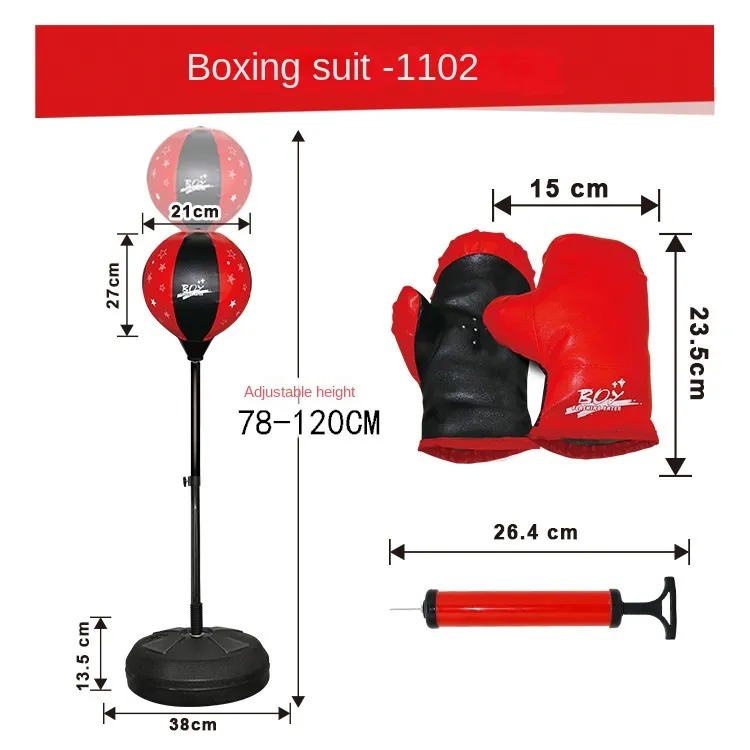Kids Fitness Boxing Punching Kit Gloves Tumbler Adjustable