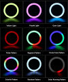 MJ26 10 Inch RGB Led Ring Light With PHONE HOLDER Circle Ring Selfie Led Photographic Studio Light For Youtube Live Show. 