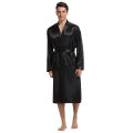 VALERIE MENS COLLECTION OF SLEEPWEAR/NIGHTWEAR Cotton Pre-shrink permanent color silk satin Men's Classic nicely robe/gown Nightwears. 