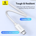 Baseus Thunderbolt 4 Type C Data Cable, USB4 8K60Hz 40Gb/s Full-Function Fast Charging Type-C to Type-C Cable 240W 1m. 