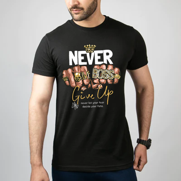 John Cena - Never Give Up Boss Autograph Digital T Shirt