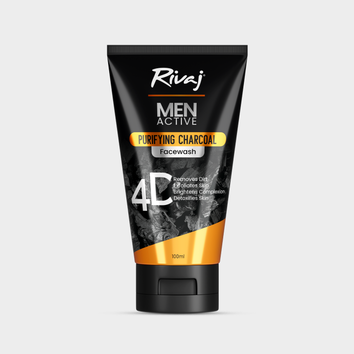 Rivaj UK - Men Active Purifying Charcoal Face Wash (100ml)