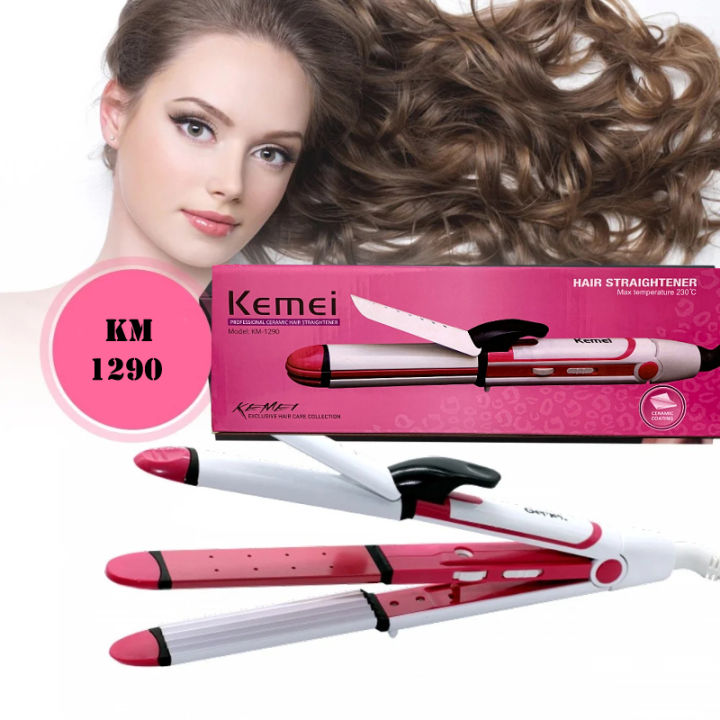 Kemei professional ceramic hair straightener hotsell