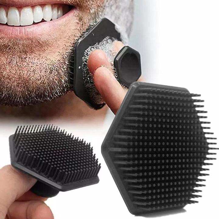 1 【HOT】 Silicone Face Scrubber For Men Facial Cleansing Brush Silicone Face Wash Brush Manual Waterproof Beauty Shower Skin Care Tools