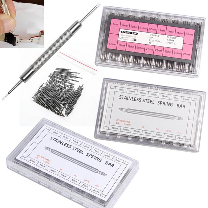 108 144 270 360pcs Stainless Steel Watch Band Strap Spring Bar Link Pins Remover Watch Accessories Repair Tool Strap Opener