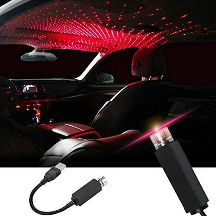 Car Interior USB LED Light Accessory Party LED for Car Ceiling Romantic USB Laser Light for Car Portable Ambient Star Light for Decoration