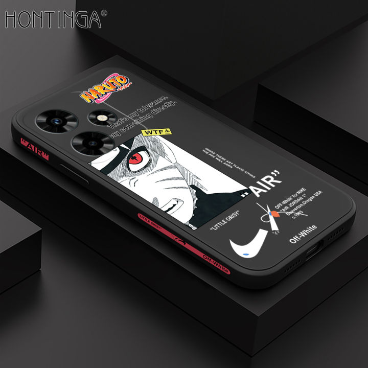 Hontinga for Infinix Hot 30 Back Cover New Anime Naruto Side Design Phone Case Square Soft Liquid Silicone Mobile Cover