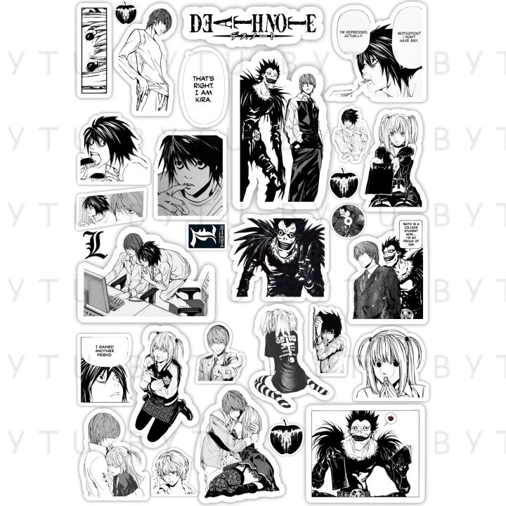 Death%20Note%20Anime%20Manga%20Stickers%20UNCUT%20For%20Phone%20Cover%20Laptop%20Notebook%20Scrapbook%20Journal%20-%20Image%202