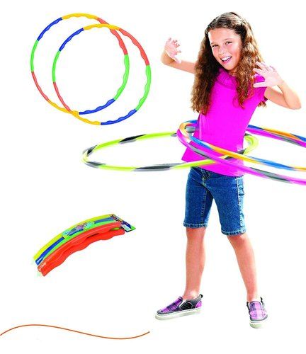 Multicolor Kids Fitness Circle Hula Hoop Toy Set For Kids and Toddlers