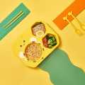 Cartoon Children Plate Bowl Cup and Spoon Set Baby Pre-School Table Divided eating Plate. 