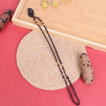 Natural Black Tourmaline Stone Necklace Crystal Black Tourmaline Pendant. 