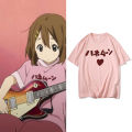 Anime K-ON Hirasawa Yui Akiyama Mio Same Style Print T-shirts Japanese Manga T Shirt Men Women Fashion Loose Tshirt. 