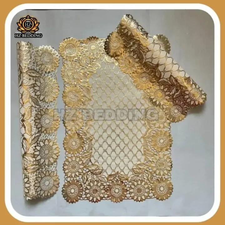 Product%20details%20of%203pcs%20center%20table%20dressing%20table%20mat%20side%20Table%20Mat%20Golden%20Large%20pcs%20size(15%C3%9736)%20And%20small%202pcs%20size(12%C3%9718)%20Inches%20material%20vinyl%20soft%20plastic%20Premium%20Size%201%20Large%20width%2015"%20x%20length%2036"2%20Small%20width%2012"%20x%20length%2018"Material%20:%20PVCFeatur%20-%20Image%204