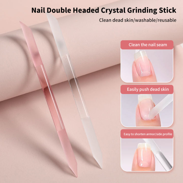 1Pcs Glass Cuticle Pusher Nail Manicure Stick Professional Precision Filing CuticleRemover PedicureForManicure Nails Accessories Yao Store