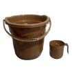 Bathroom Bucket 20 Liters with Mug Thick Plastic. 