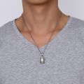Vnox Cool Rotatable Mantra Necklaces & Pendants Stainless Steel Prayer Necklace Men Jewelry Free Chain 20". 