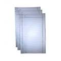 Pack of 24 Four Line English Loose Answer Sheets - Assignment Pages Legal Size - White. 