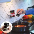 Plastic Kitchen Spice Rack Organizer 20 Spice Gripper Clip Strips Cabinet Door for Spice Containers - 4 Strips, Holds 20 Jars. 