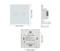 Light Switch, YANF WiFi Smart Light Switches Touch Switch Wall Panel Compatible with Alexa and Google Home, APP Remote Control and Timing Function with Tempered Glass Touch Screen(1 Way 2 Gang). 