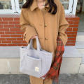 Casual Lamb wool shoulder bag Faux  Solid color Autumn Large capacity shopping bag Portable  Warm Soft fluffy faux  tote bag for Ins fashion Winter fashion Shopping Travel Daily use. 
