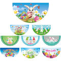 Fan-shaped Flag Festive Flexible Exquisite Half Round Banner Bunting. 