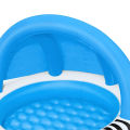 Shaded Baby Pool | Safari Fun Inflatable Play Centre UV Sunshade Inflatable Floor Zebra Design 38" x 26". 