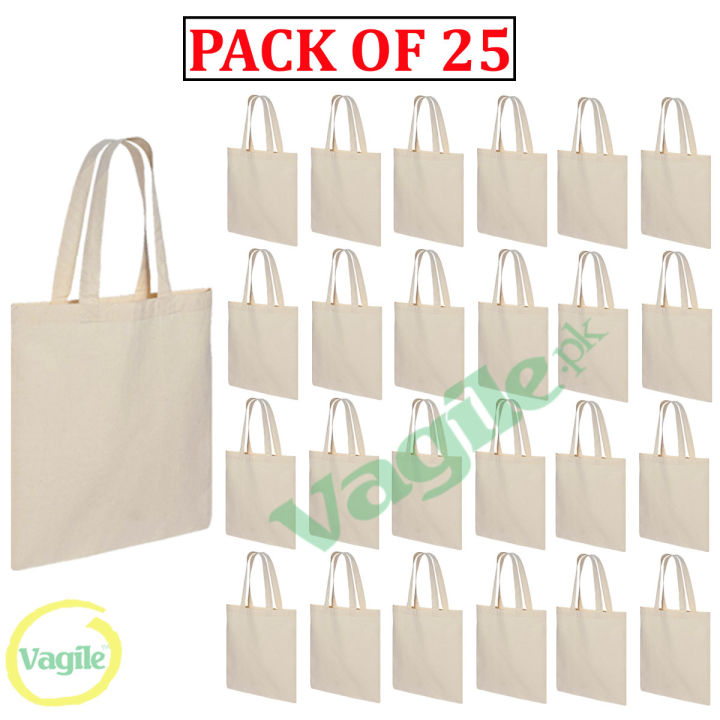 Canvas Canvas Tote Bag With Handles For Woman, Reusable Cloth Bag For Groceries And Shopping In Bulk - Blank Cotton Tote Bag, Suitable For DIY Projects HEAVY DUTY, 16"X14.5" With 4 Tote