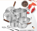 Sonex Royal Metal Finish Cookware set with Glass LID Gift Pack of 12 pcs Heavy weight Stylish latest Model set unique product trending items. 